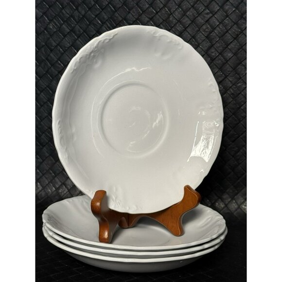 Lot Of 4 Royal Ironstone Johnson Bros England Saucers Lion Unicorn Mark 1880s - Picture 1 of 8